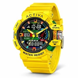 Activa Yellow Sports Digital-Analog Men's Watch